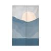 Cortina de Porta Estilo Simples Ins Nórdico Casa Quarto Sala de Estar Meia Cortina Sem Furos Cortina Decorativa Suspensa Cortina Divisória Pequena Fresca