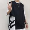 Colete Redondo Verão 2026 Estilo Hong Kong Tendência Casual Sem Mangas Colete Jovem Estilo Harajuku Solto para Roupa Externa