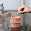 Copo de Vela com Textura de Lua Colorida de Cimento Transfronteiriço Criativo Copo de Cimento Copo de Vela de Aromaterapia Pote de Vela de Cimento Único