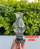 Lámpara de queroseno casera lámpara de ghee cabeza de lámpara de queroseno antigua pantalla de lámpara de vidrio verde accesorios para lámpara de aceite cabeza de lámpara atenuación recipiente para vino