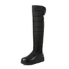 Botas longas até o joelho, espessas, tamanho grande 40-44, botas de neve HX-89
