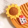 Regalo de Graduación Que Ganó el Primer Lugar: Broche Accesorio de Girasol Artificial Tejido a Mano, Regalo para Animar el Examen de Ingreso a la Preparatoria