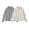 Yidao Vintage 2026 Otoño Nuevo Retro Japonés Sencillo Color Sólido Estilo Relajado Corte Holgado Cuello Solapa Suéter de Punto para Hombre