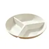 Plato de comida de plástico con tres compartimentos para adultos, plato de comida 211 para reducción de grasa, especialmente diseñado para la pérdida de peso, con control de porciones, apto para microondas y vapor