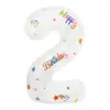 Globo de Papel de Aluminio con Impresión de Número Grande Blanco de 32 pulgadas Decoración para Fiesta de Cumpleaños Infantil Primer Cumpleaños Accesorios para Fotos Globo