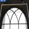 Puertas y Ventanas de Aleación de Aluminio Estilo Francés Retro con Arco Transfronterizo y Particiones con Forma de Arco Semicircular, Ahorradoras de Energía, Insonorizadas, Ventanas de Piso a Techo con Celosía