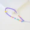 Lanyard Novo Curto para Celular DIY para Mulheres, Acessório Criativo de Lanyard com Fatia de Silicone Roxa para Capa de Celular, Decoração de Bolsa
