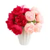 Buquê de Flores de Peônia Simuladas com 6 Cabeças, Amarrado à Mão, Flores de Peônia Artificiais Grandes para Decoração de Casa, Suprimentos para Casamento, Enfeites para Sala de Estar