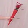 Caixa de rosa única para o Dia dos Namorados caixa de presente de flor dobrável de PVC alto senso comércio exterior diy caixa de flor eterna atacado