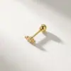 Pendientes de Bola con Tornillo de Circonita de Lujo Ligero de Gama Alta de Venta Caliente Europea para Mujer Pendientes de Moda Simples Versátiles Venta al por Mayor