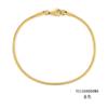 Pulsera de Cadena de Serpiente Redonda Estilo Coreano, Acero de Titanio Chapado en Oro de 14K, Pulsera de Pareja de Moda, Joyería al por Mayor Transfronteriza