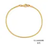 Pulsera de cadena de serpiente redonda simple japonesa y coreana acero inoxidable chapado en oro cuerda para la mano joyería de moda para hombres y mujeres pulsera fina venta al por mayor