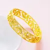 Pulseira Xin Jewelry Banhada a Ouro Areia Vietnamita Ouro Dragão e Fênix Pulseira de Ouro Imitação para Mulheres Atacado Noiva Casamento Estilo Chinês Pulseira de Casamento
