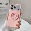 Funda de silicona con anillo circular magnético, imitación de líquido, compatible con Magsafe para Apple iPhone 18 Pro/17/16