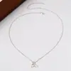 Corrente para clavícula quadrada de zircônia banhada a ouro cobre vintage design de nicho feminino design de temperamento francês corrente para clavícula de luxo leve