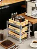 Estante de Almacenamiento Exterior Multicapa Montaje Ise Perfil de Aluminio Hogareño de Tres Niveles Colgable Estante de Almacenamiento Metálico Caja de Almacenamiento