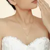 Mi Duo Creativo Sarja Cruz Zircón Colgante Collar Mujer Ins Nicho Lujo Ligero Superpuesto Acero de Titanio Cadena Clavícula