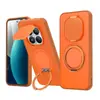 Adequado para capa protetora com janela deslizante para Redmi Note 14 Pro, capa protetora com anel giratório 360 graus para Xiaomi 17 Pro Max