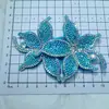 Patches de Tecido de Orquídea com Strass Multicor em Estoque na Fábrica, Patches de Strass Feitos à Mão para DIY em Vestidos, Sapatos e Chapéus, Acessórios de Decoração para Roupas