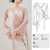 3658 Ropa de Danza Moderna para Mujer Adulta Malla Danza Clásica China Manga Larga Elegante Holgado Manga Abullonada Top de Baile