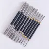 Herramientas de Cerámica Palosanto Punzón de Doble Punta Hecho a Mano DIY Herramienta de Perforación de Acero Inoxidable para Teteras de Arcilla Púrpura y Arcilla