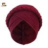 Fornecimento Transfronteiriço Chapéu Turbante Plissado Trançado Espesso Estilo Boêmio Turbante Étnico Jdt-429H
