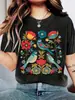 Sheinlunevintagefloral&EstampadoDePájaroscasualmanga corta