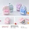 Lindo monedero creativo con forma de mochila escolar, bolsa de almacenamiento, bolsa para audífonos, sobre rojo de boca, colgante de mochila escolar, bolsa para identificación para niñas