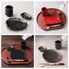 Vajilla Creativa de Cerámica, Platos de Cocina Kaiseki Japonesa, Platos para Condimentos de Encimera, Vasos de Agua, Ceniceros, Varios Juegos Retro para Presentación de Barbacoa