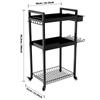 Carrito de Herramientas Móvil Transfronterizo Taller Manual de Empuje Estante de Almacenamiento para Reparaciones Gabinete Móvil Multifuncional Caja de Herramientas para Reparación de Autos