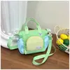Bolsa Transversal Casual Multifuncional Color-Blocking Tendência Estilo Coreano, Essencial para Passeios ao Ar Livre, Bolsa de Armazenamento Portátil Estilosa e Leve