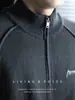 Estilo 'old money', corte relajado - suéter de punto para hombre bordado de alta gama, cuello mao, cómodo y holgado, nuevo cárdigan de otoño/invierno