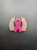 Broche Laço Rosa Insígnia Internacional de Prevenção ao Câncer de Mama e AIDS Broche Promocional Cuidando do Câncer de Mama Broche Promocional