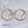 Nuevos Pendientes de Aro Grandes Elegantes y Versátiles con un Toque de Lujo Ligero y de Alta Gama, Brazaletes para Oreja Femeninos, Pendientes de Aro Lisos Únicos, Aretes