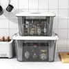 Caja de Almacenamiento para Uso Doméstico, Caja de Almacenamiento Transparente para Artículos Varios y Juguetes, Caja Organizadora Grande para Ropa, Canasta de Plástico para Snacks
