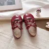 Zapatos de Cuero con Doble Moño para Niñas 2026 Otoño Nuevo Estilo Coreano Mocasines Suaves para Bebés y Niños Pequeños Zapatos de Princesa