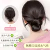 Clip para agarre de cabeza de bola de pluma de pollo, peluca de moño bajo, envoltura para el cabello, anillo para el cabello de pluma de pollo, broche para el cabello artificial de capullo de flor