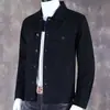 Jaqueta jeans masculina de corte solto, novo modelo moderno para primavera e outono, casual, durável, simples, jaqueta de marca moderna para homens