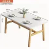Mesa de Comedor para Alquiler en Casa, Comedor de Apartamento Pequeño, Mesa de Comedor para Uso Comercial, Juego de Mesa Rectangular y Sillas para Restaurante de Comida Rápida