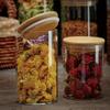 Suministro puntual de fábrica Tanque sellado de vidrio de borosilicato alto varias especificaciones vidrio engrosado tanque de almacenamiento de alimentos frutas secas