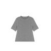 Camiseta Manga Curta Infantil Pudding Haru 2026 Nova Versátil Slim Fit Cor Lisa Macia e Confortável Top para Meninas