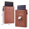 Portatarjetas de Cuero Transfronterizo en Stock con Protección Antirrobo Metálica para Tarjetas de Crédito, Estuche para Tarjetas de Crédito, Funda Protectora, Portatarjetas para Cartera de Hombre