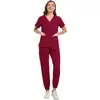 Transferencia de calor personalizada para ropa de lavado a mano, ropa de trabajo de tela de poliéster personalizada, uniformes de doctor ajustables en lotes pequeños para clínicas de estética médica