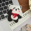 Llavero de Peluche con Pajarita, Oso Panda Gato, Llavero de Muñeco Oso, Colgante para Bolso, Pasador, Accesorios para Ropa