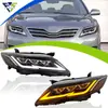 Adequado para Modificação do Conjunto do Farol do Camry 2006-2011 com Lente LED, Luzes Diurnas e Setas