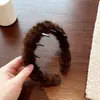 Estilo Coreano Vintage Estampado Leopardo Dentado Felpa Aro para el Cabello de Mujer Antideslizante Pinza para el Cabello para Lavar la Cara Maquillaje Accesorios para el Cabello Diadema Otoño Invierno 2024