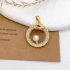 Pingente Anel de Pérola Design de Lua Colar Pingente Feminino Simples Moda Versátil Acessórios de Alto Padrão Não Desbotáveis