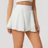 Atacado transfronteiriço de roupas de yoga, saia plissada feminina anti-exposição modeladora para tênis, roupas de ginástica, atacado drop shipping de peça única