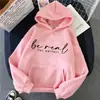 Talla europea transfronteriza Sudadera con capucha para mujer, eslogan real, no estampado de letras, bolsillo canguro, mujer 90 Otoño/Invierno