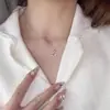 Colar de Lua Ins Estudante Acessível Luxo Nicho Alto Padrão Simples Estilo Frio Banhado a Prata Clavícula Presente de Aniversário para Meninas